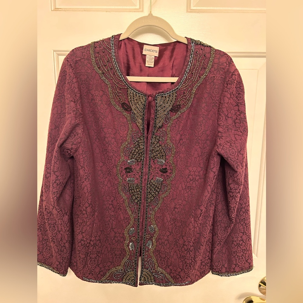 Chico’s women’s beaded jacket